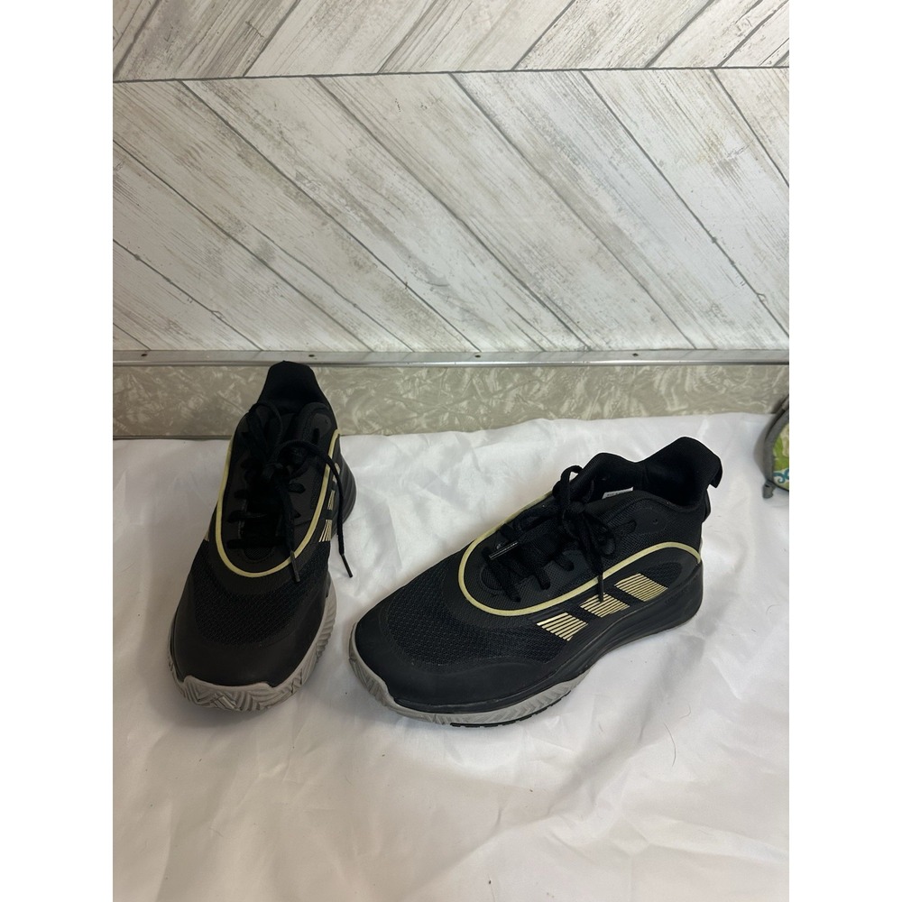 Adidas Own The Game 3.0 Black Gold Metallic Mens 7.5 Basketball Sneakers